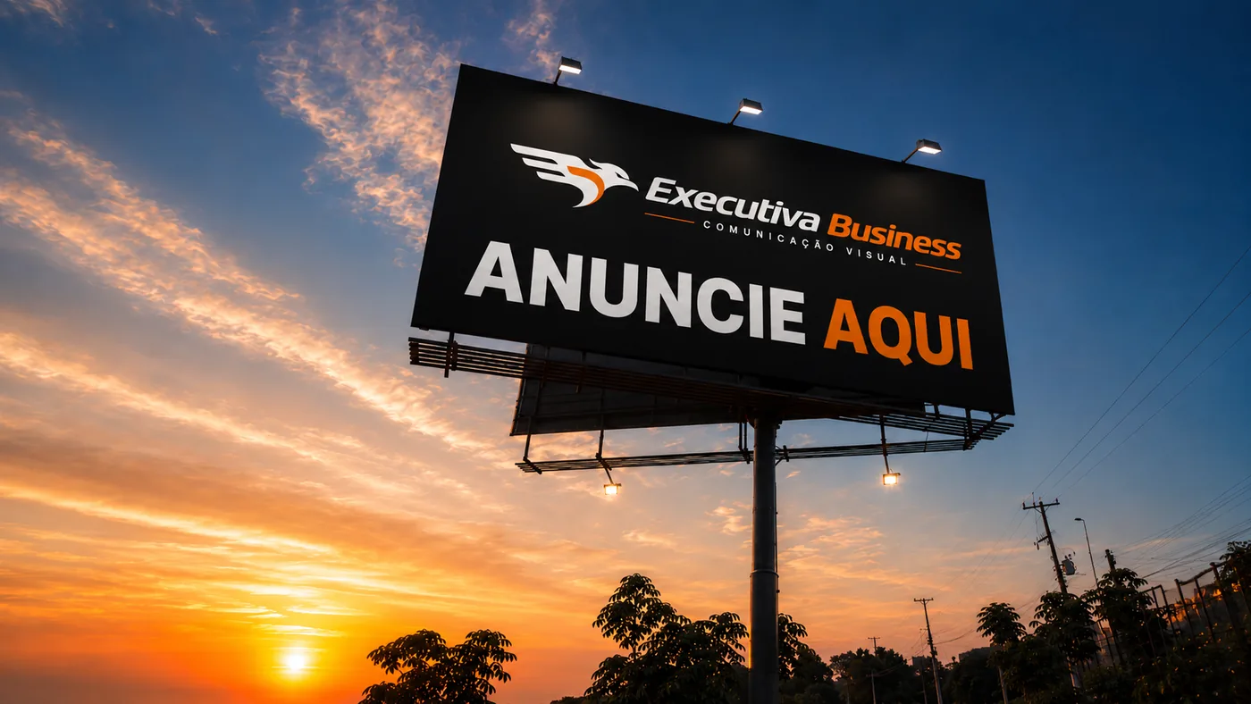 Painel da Executiva Business iluminado ao entardecer